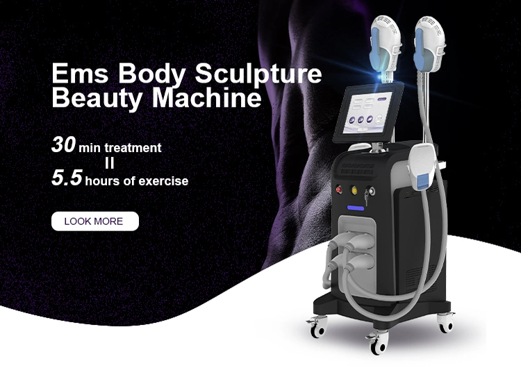 4 Handles EMS Muscle Stimulator Culpting Body Sculpting Hiemt PRO Emslim Building Machine Sculpt