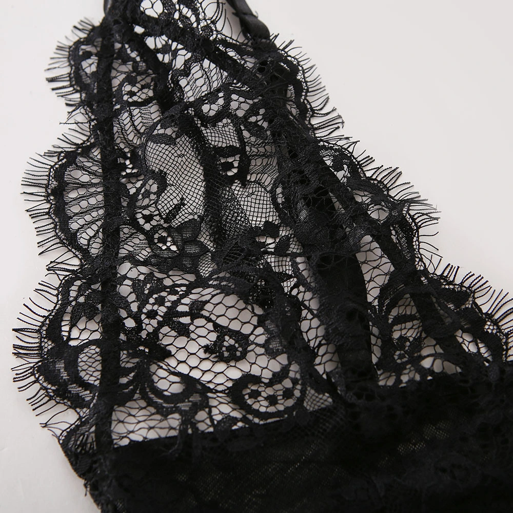 Sexy Lace Hollow Bra Erotic Lingerie Bodysuit Ladies Underwear